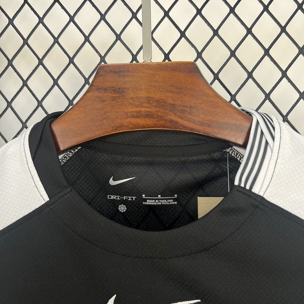 Camisa Pronta Entrega Corinthians Away 2025/26 - Nike Torcedor Masculina - Preta/Branca