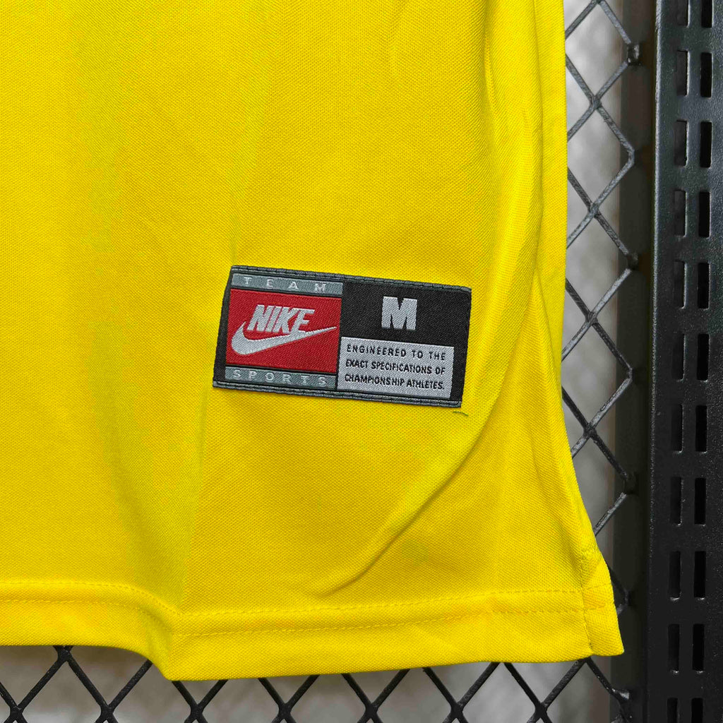 Camisa Pronta Entrega Seleção Brasil Home 1998/99 - Nike Retrô Masculina - Amarela/Verde