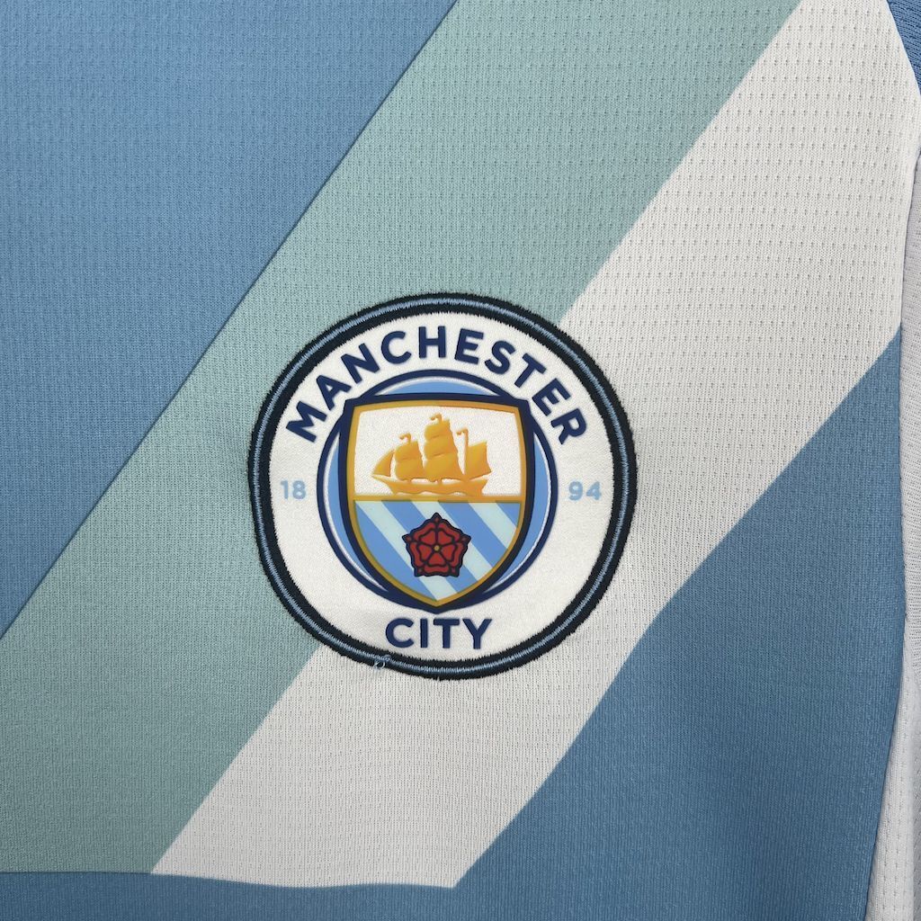 Camisa Pronta Entrega Manchester City Home 2025/26 - Puma Torcedor Masculina - Azul/Branca