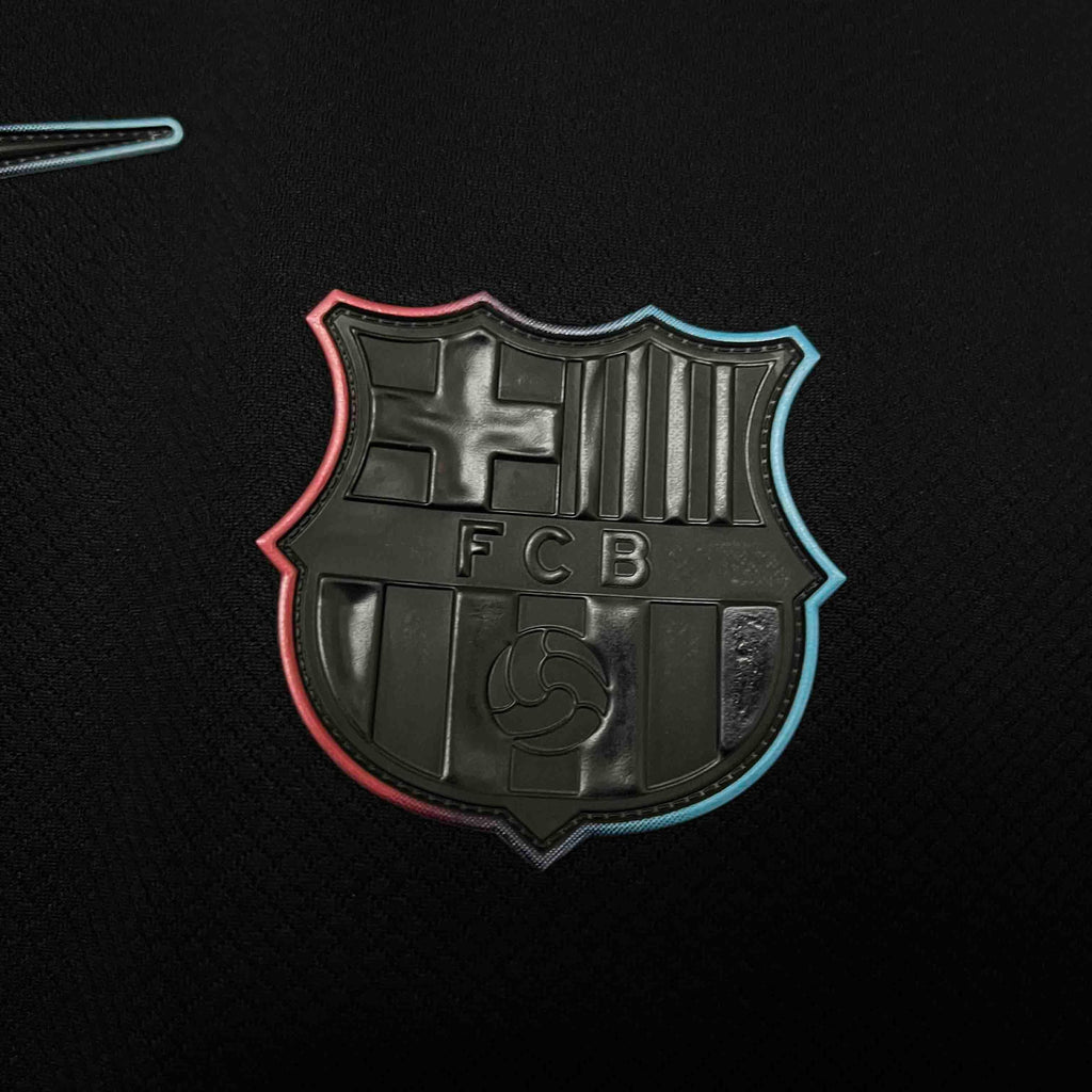 Camisa Pronta Entrega Barcelona Away Edição Travis Scott 2025/26 - Nike Torcedor Masculina - Preta/Azul