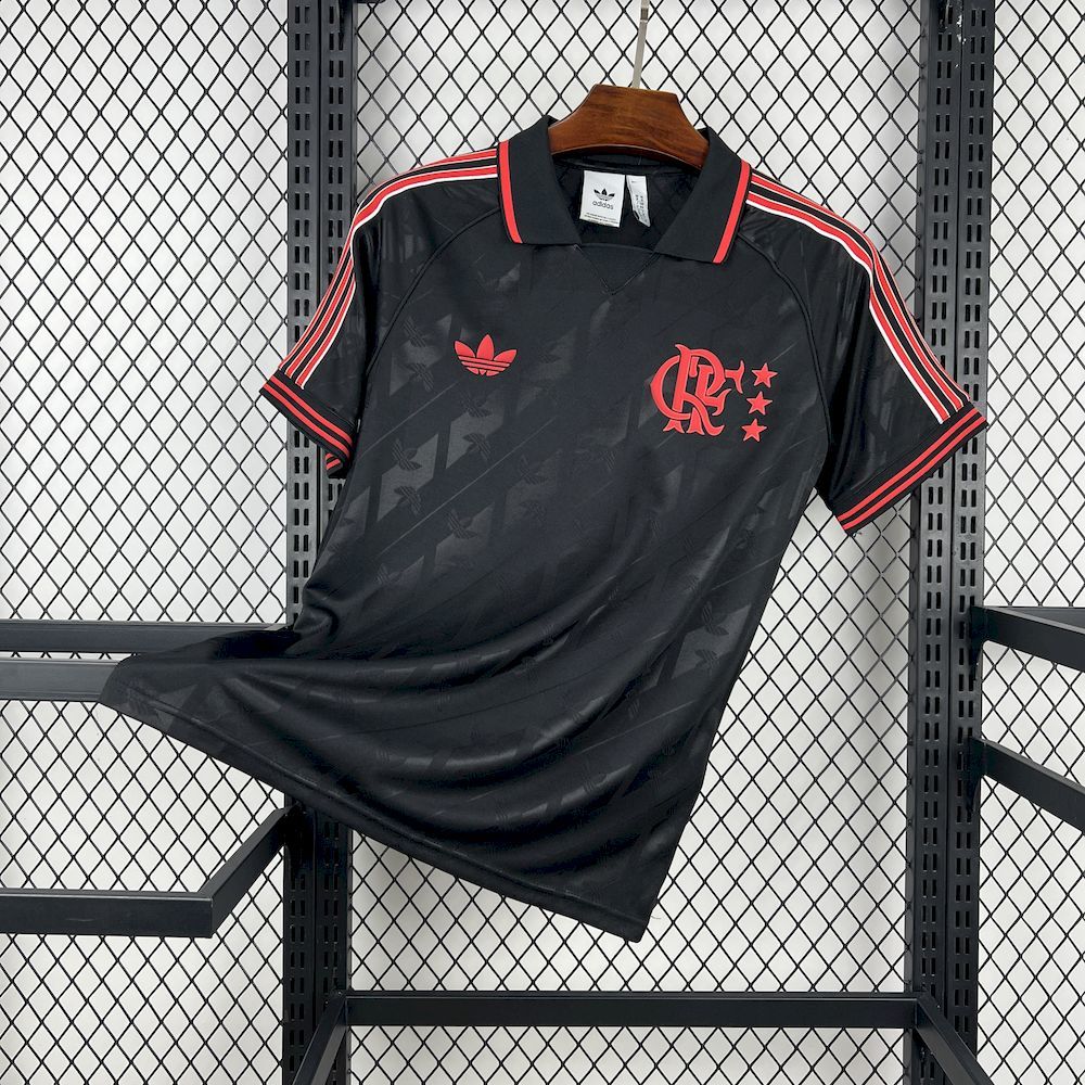 Camisa Pronta Entrega Flamengo Edição Especial 2024/25 - Adidas Torcedor Masculina - Preta/Vermelha