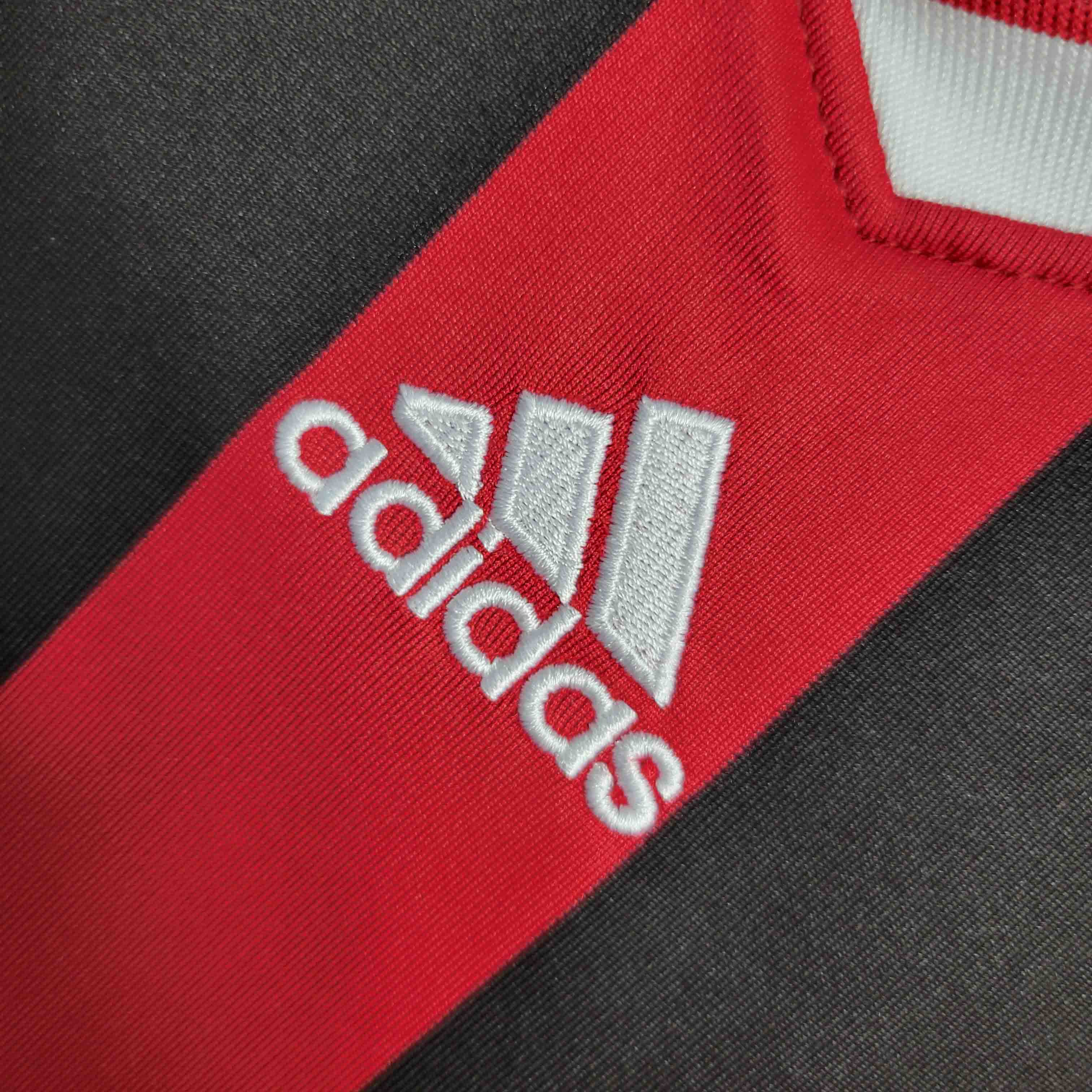 Camisa Pronta Entrega AC Milan Home 2009/10 - Adidas Retrô Masculina - Vermelha/Preta