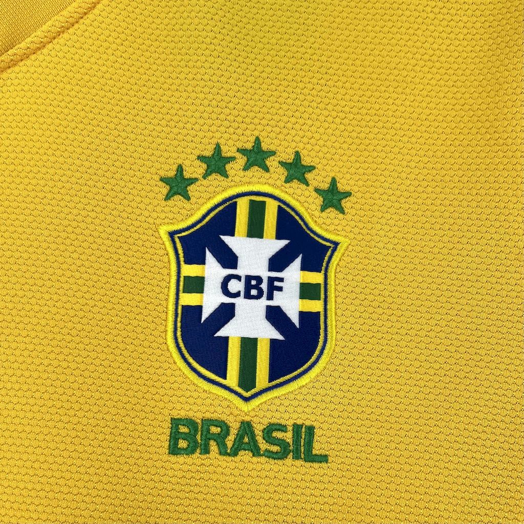 Camisa Pronta Entrega Seleção Brasil Home 2012/13 - Nike Retrô Masculina - Amarela/Verde