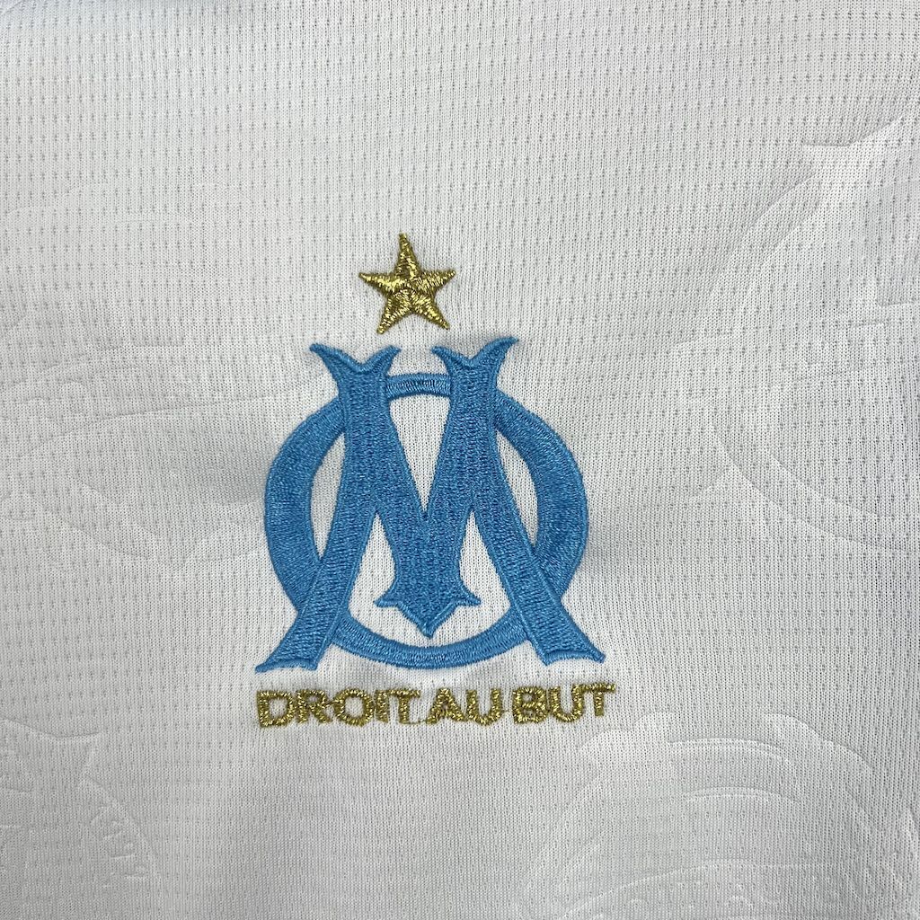 Camisa Pronta Entrega Olympique de Marseille Home 2025/26 - Puma Torcedor Masculina - Branca/Azul