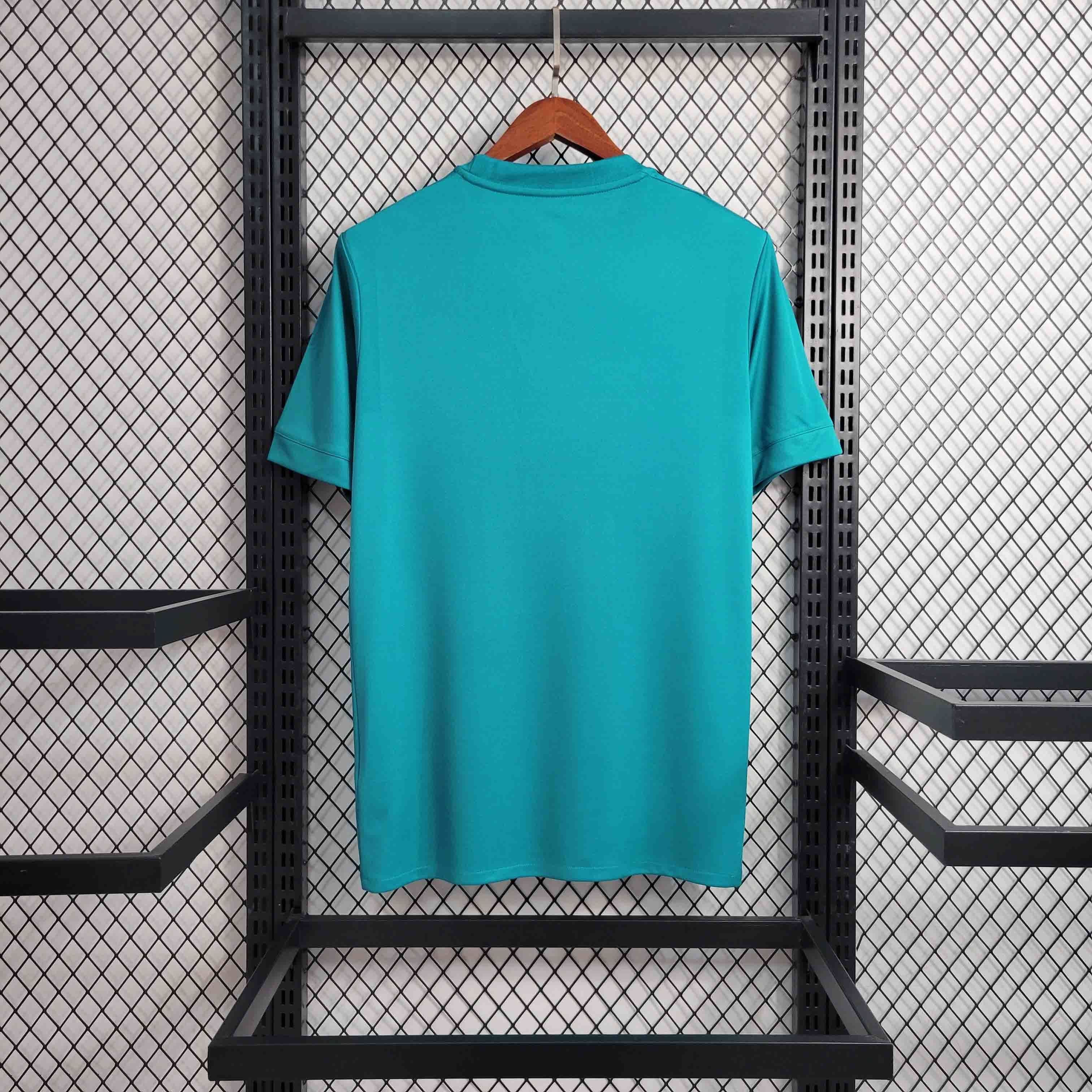 Camisa Pronta Entrega Real Madrid Third 2017/18 - Adidas Retrô Masculina - Azul