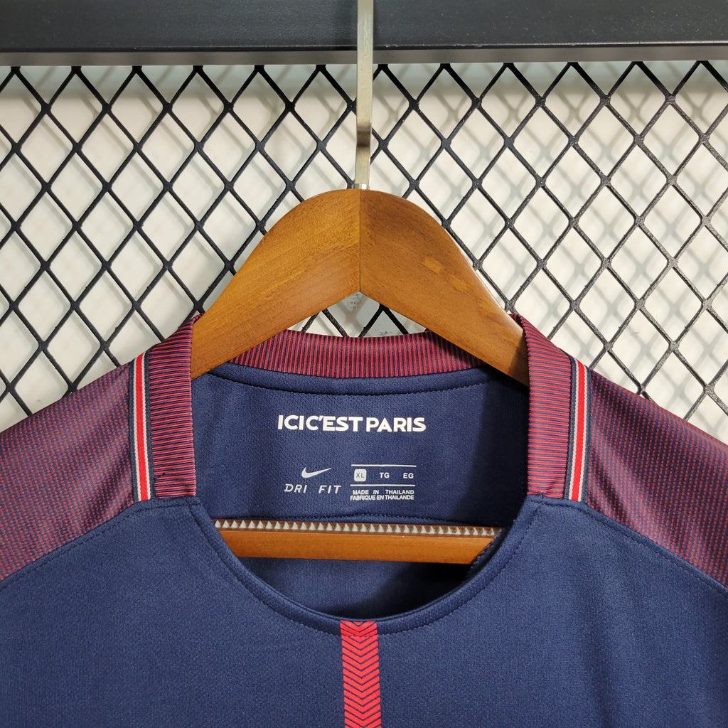 Camisa Pronta Entrega PSG Home 2017/18 - Nike Retrô Masculina - Azul/Bordo