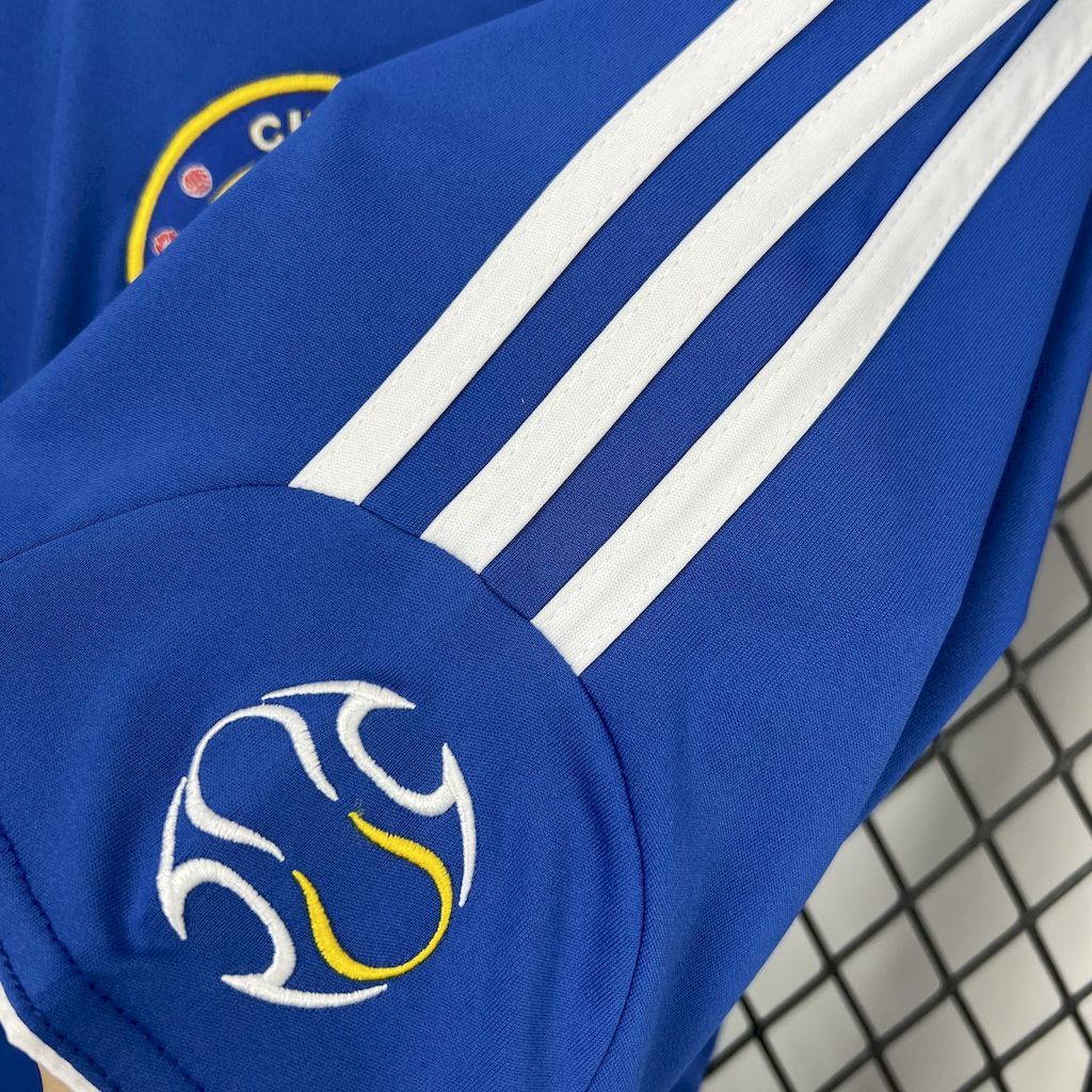 Camisa Pronta Entrega Chelsea Home 2006/07 - Adidas Retrô Masculina - Azul/Branca