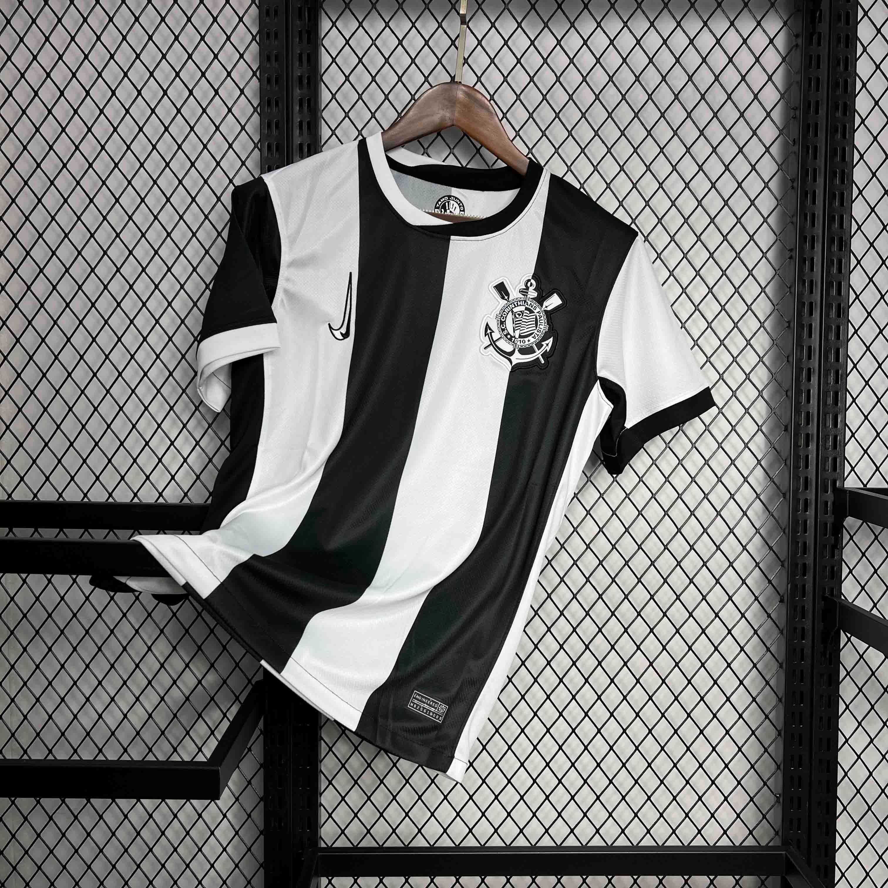 Camisa Pronta Entrega Corinthians Third 2025/26 - Nike Torcedor Masculina - Preta/Branca