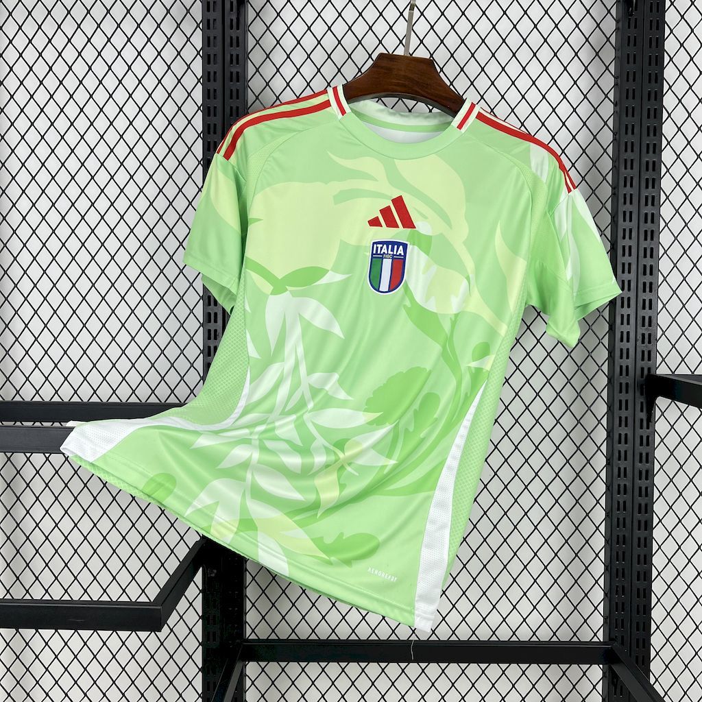 Camisa Pronta Entrega Seleção Itália Away 2025/26 - Adidas Torcedor Masculina - Verde/Vermelha