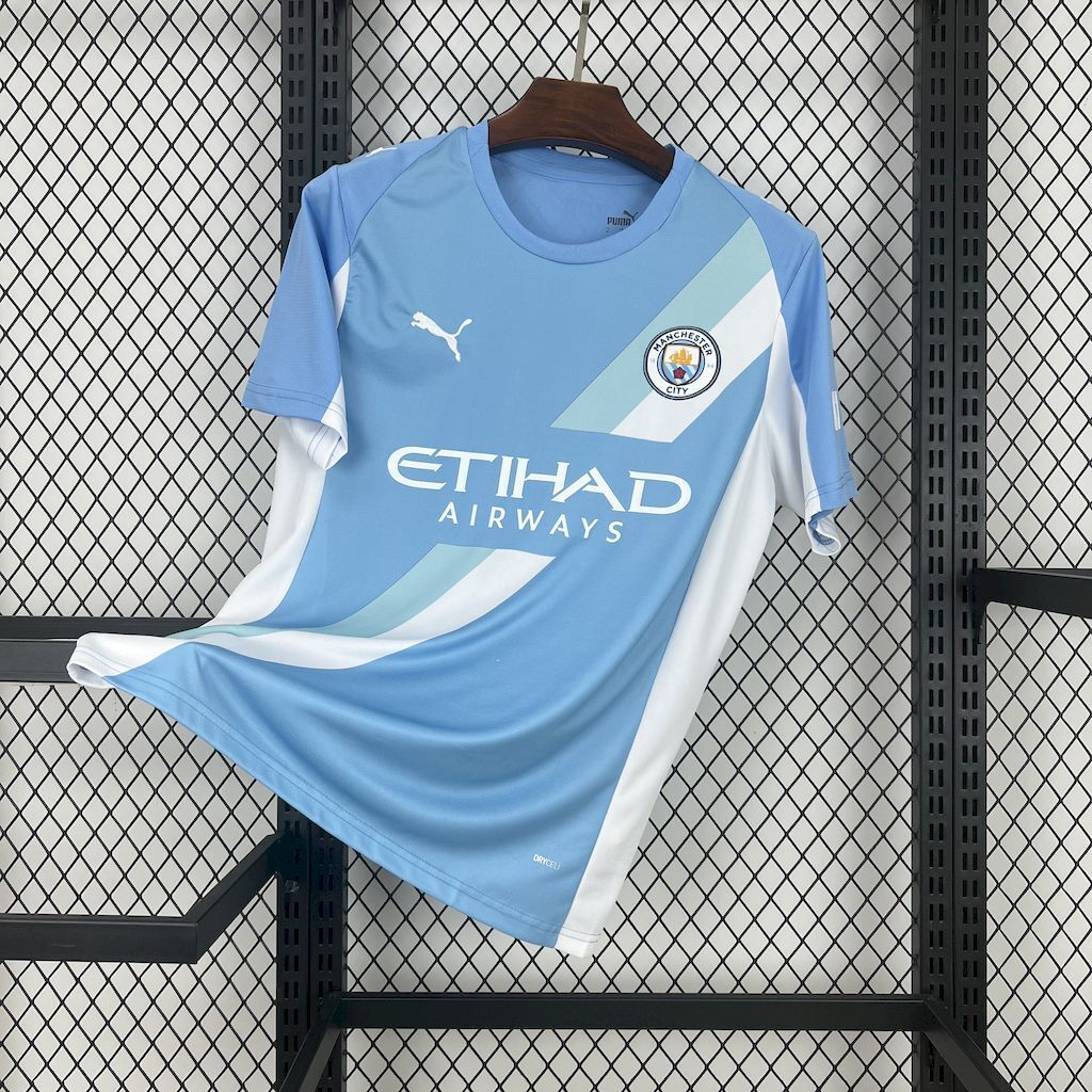 Camisa Pronta Entrega Manchester City Home 2025/26 - Puma Torcedor Masculina - Azul/Branca