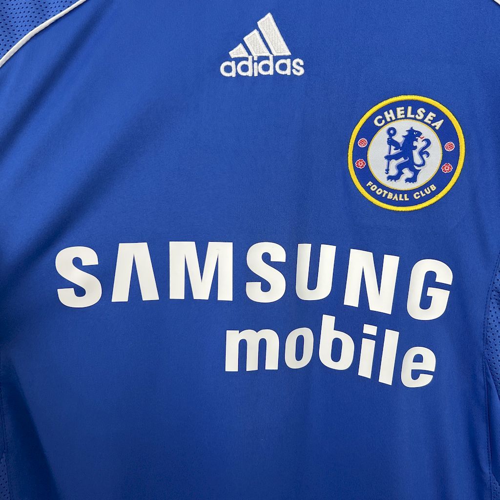 Camisa Pronta Entrega Chelsea Home 2006/07 - Adidas Retrô Masculina - Azul/Branca
