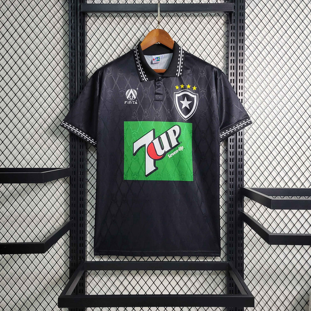 Camisa Pronta Entrega Botafogo Third 1995/96 - Finta Retrô Masculina - Preta/Branca