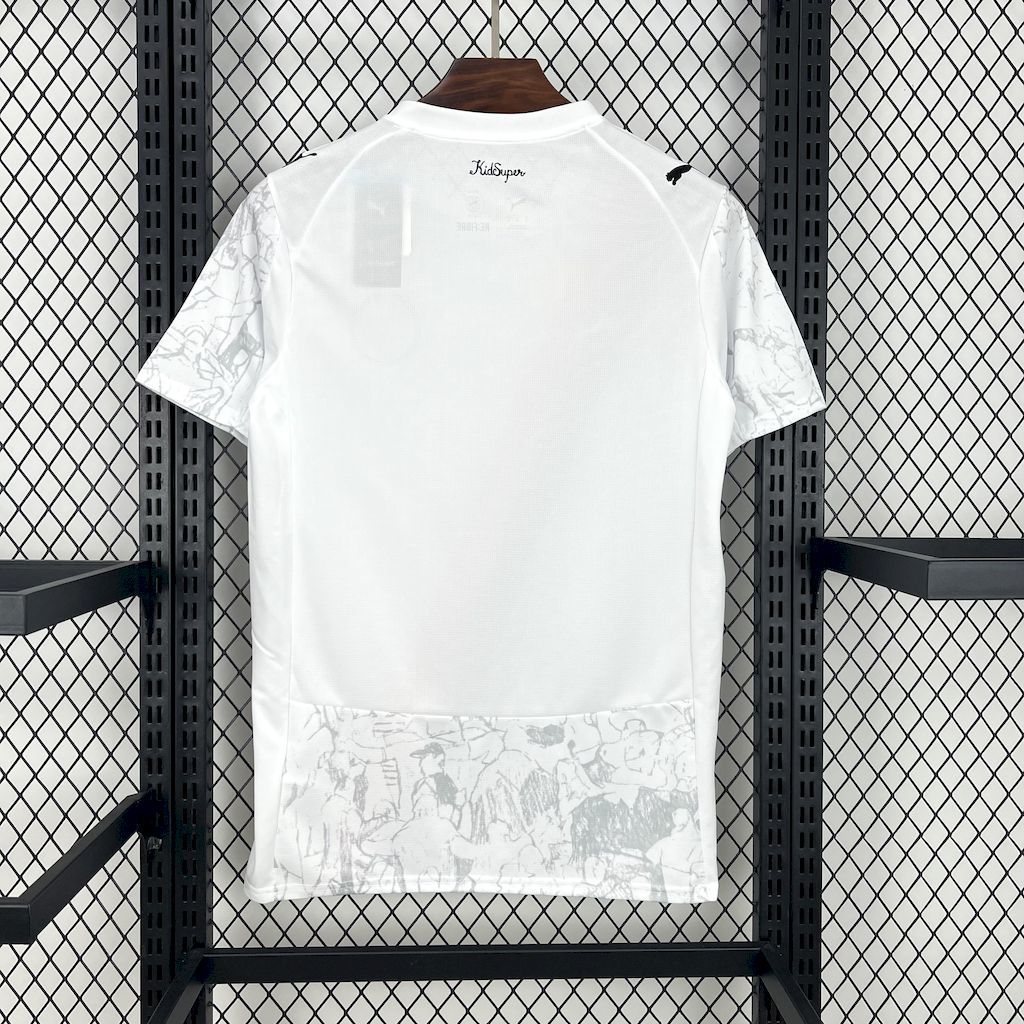 Camisa Pronta Entrega Manchester City Away 2025/26 - Puma Torcedor Masculina - Branca/Vermelha