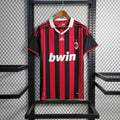 Camisa Pronta Entrega AC Milan Home 2009/10 - Adidas Retrô Masculina - Vermelha/Preta