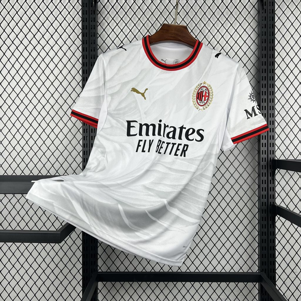 Camisa Pronta Entrega AC Milan Away 2026/27 - Puma Torcedor Masculina - Branca/Vermelha