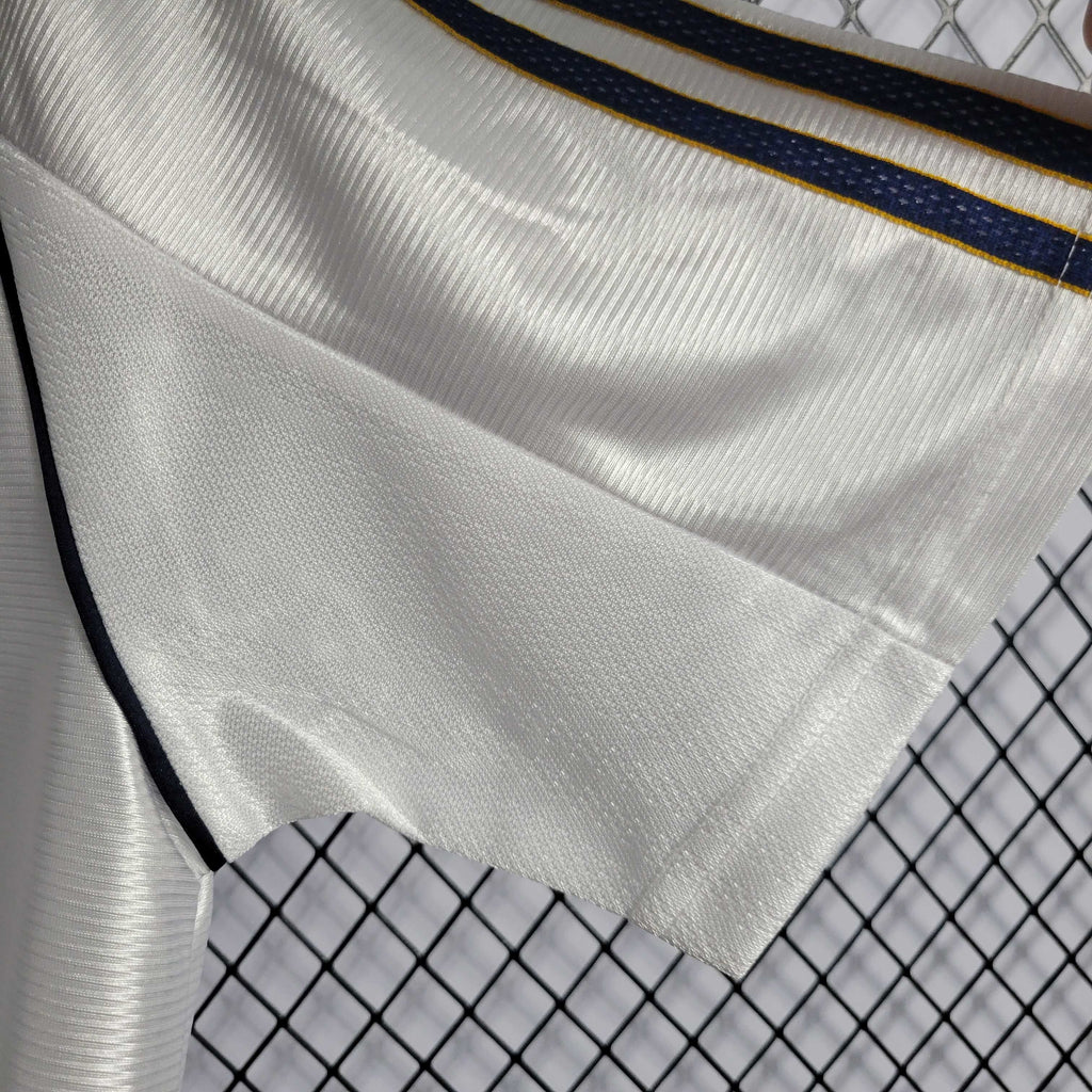 Camisa Pronta Entrega Real Madrid Home 1998/00 - Adidas Retrô Masculina - Branca/Azul