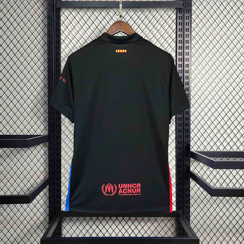 Camisa Pronta Entrega Barcelona Away Edição Travis Scott 2025/26 - Nike Torcedor Masculina - Preta/Azul