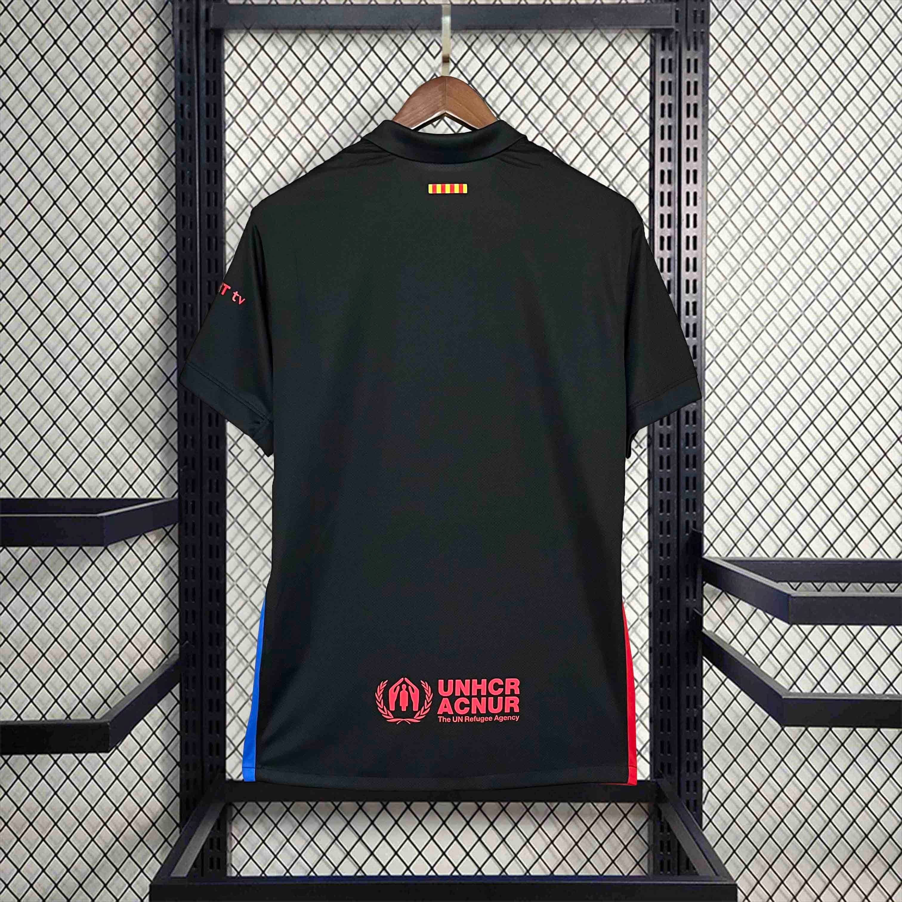 Camisa Pronta Entrega Barcelona Away Edição Travis Scott 2025/26 - Nike Torcedor Masculina - Preta/Azul