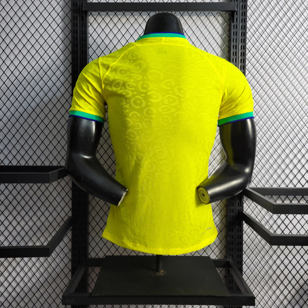 Camisa Pronta Entrega Brasil Home 2022/23 - Nike Jogador Masculina - Amarela/Verde