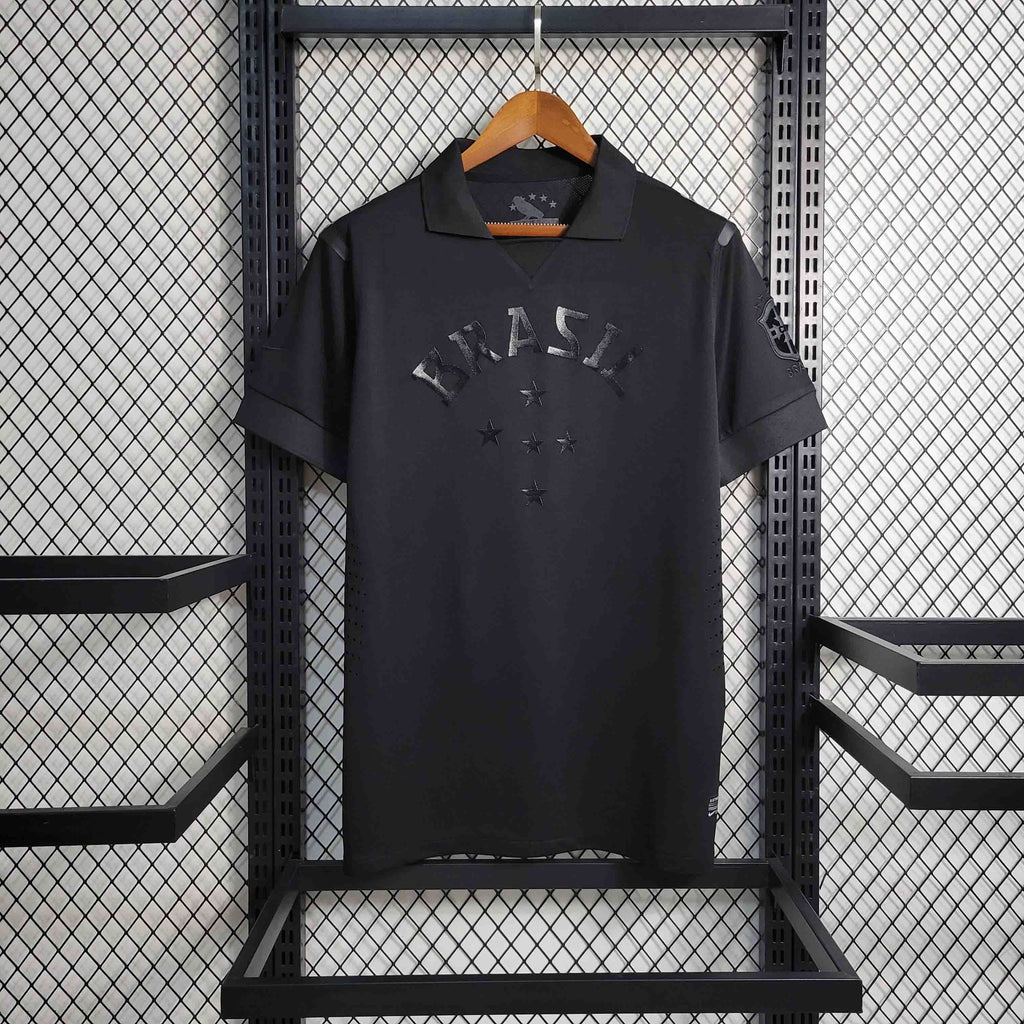 Camisa Pronta Entrega Seleção Brasil 2013/14 - Nike Retrô Masculina - Preta