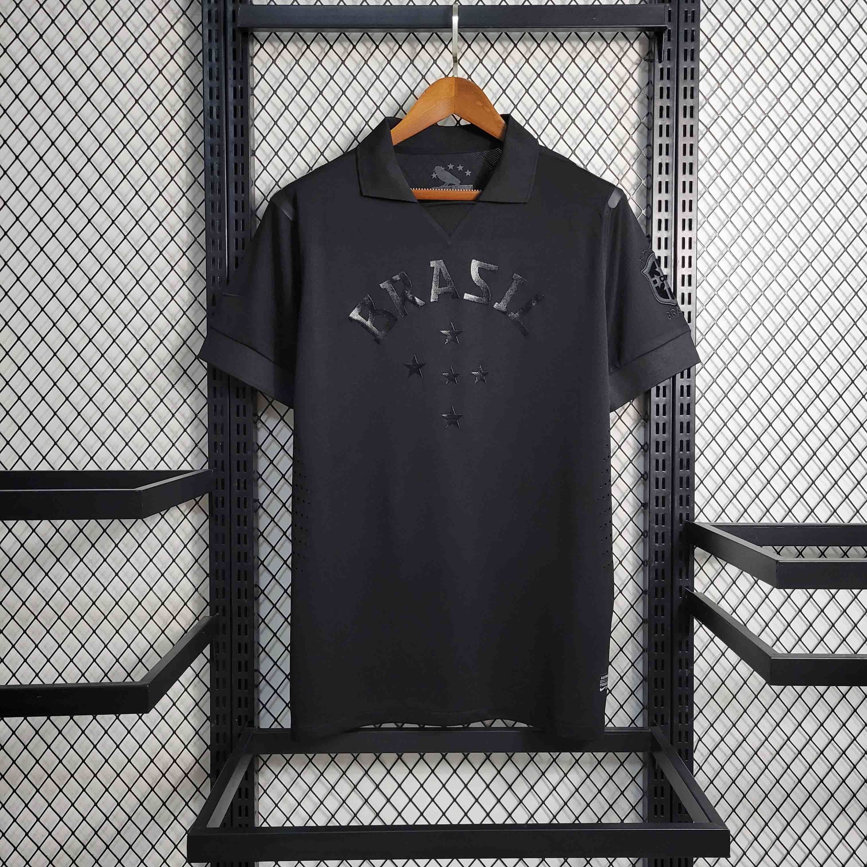 Camisa Pronta Entrega Seleção Brasil 2013/14 - Nike Retrô Masculina - Preta