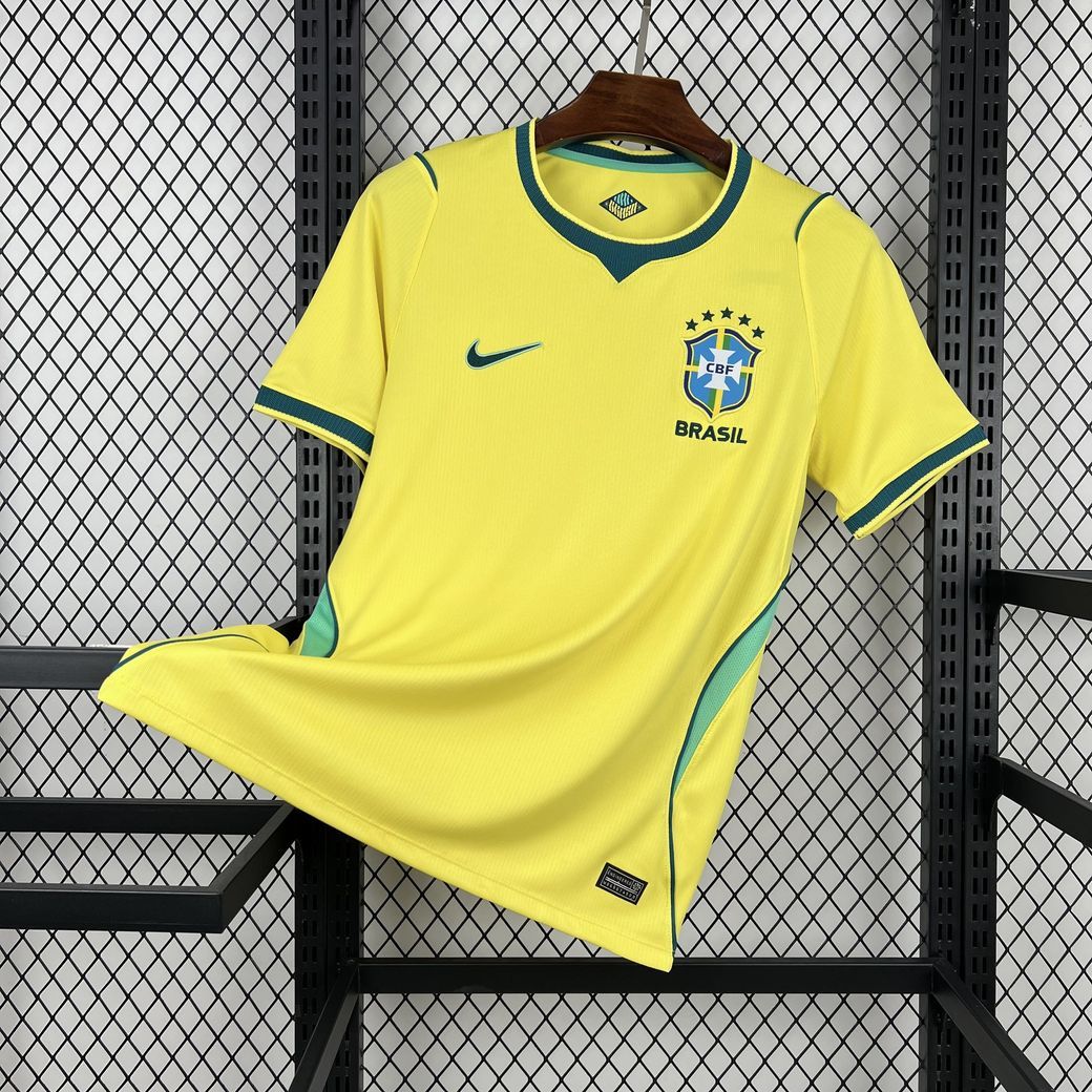 Camisa Pronta Entrega Seleção Brasil Home 2026/27 - Nike Torcedor Masculina - Amarela/Verde