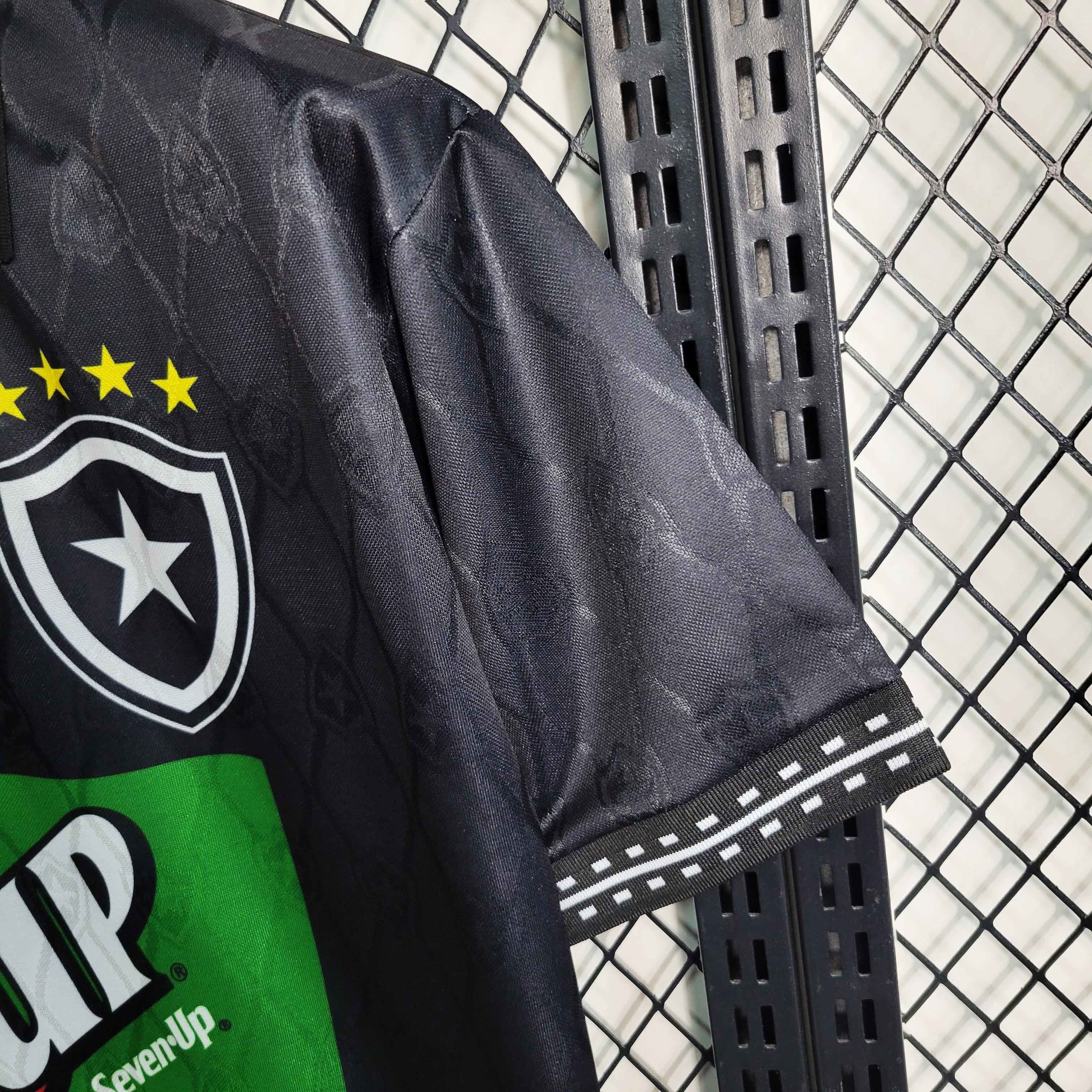 Camisa Pronta Entrega Botafogo Third 1995/96 - Finta Retrô Masculina - Preta/Branca