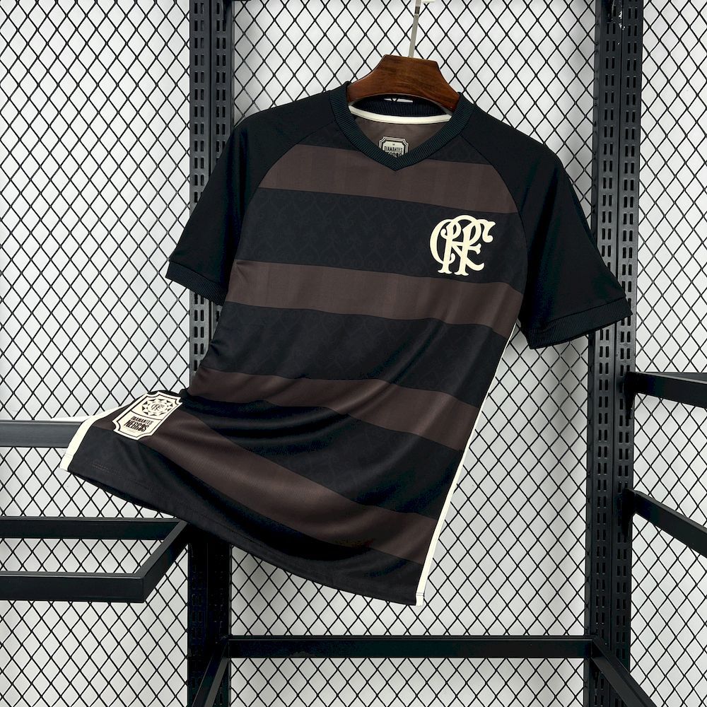 Camisa Pronta Entrega Flamengo Edição Especial 2025/26 - Adidas Torcedor Masculina - Preta/Marrom