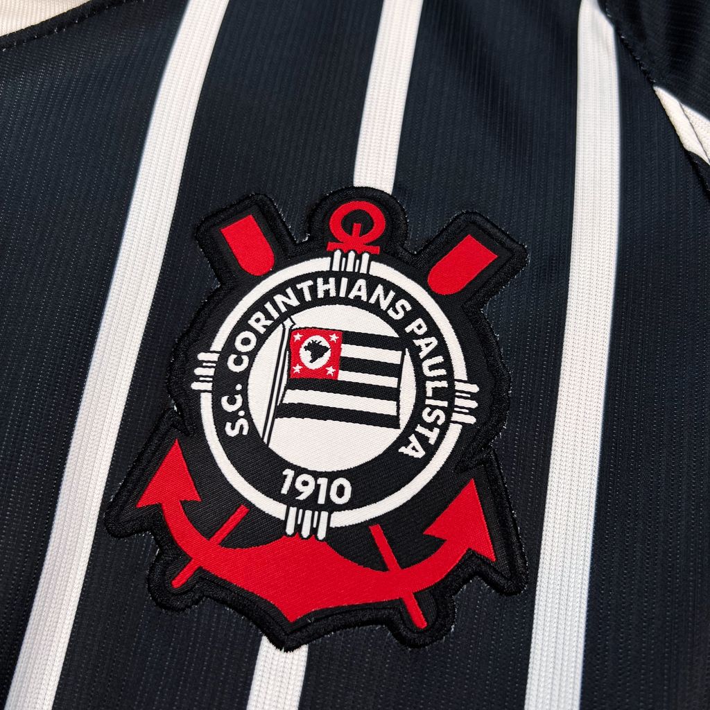 Camisa Pronta Entrega Corinthians Away 2026/27 - Nike Torcedor Masculina - Preta/Branca