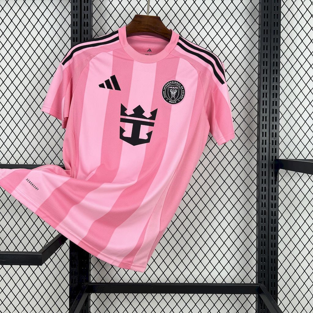 Camisa Pronta Entrega Inter Miami Home 2025/26 - Adidas Torcedor Masculina - Rosa/Preta