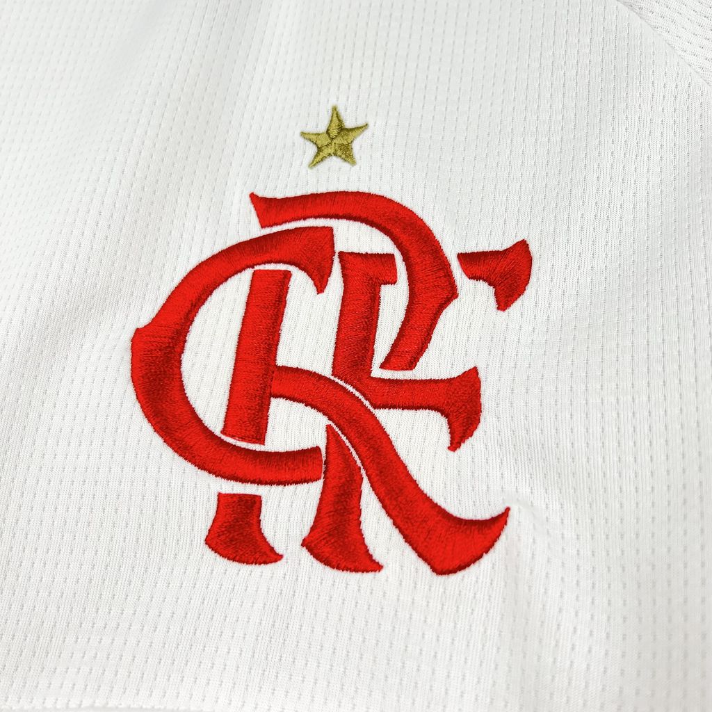 Camisa Pronta Entrega Flamengo Away 2026/27 - Adidas Torcedor Masculina - Branca/Vermelha