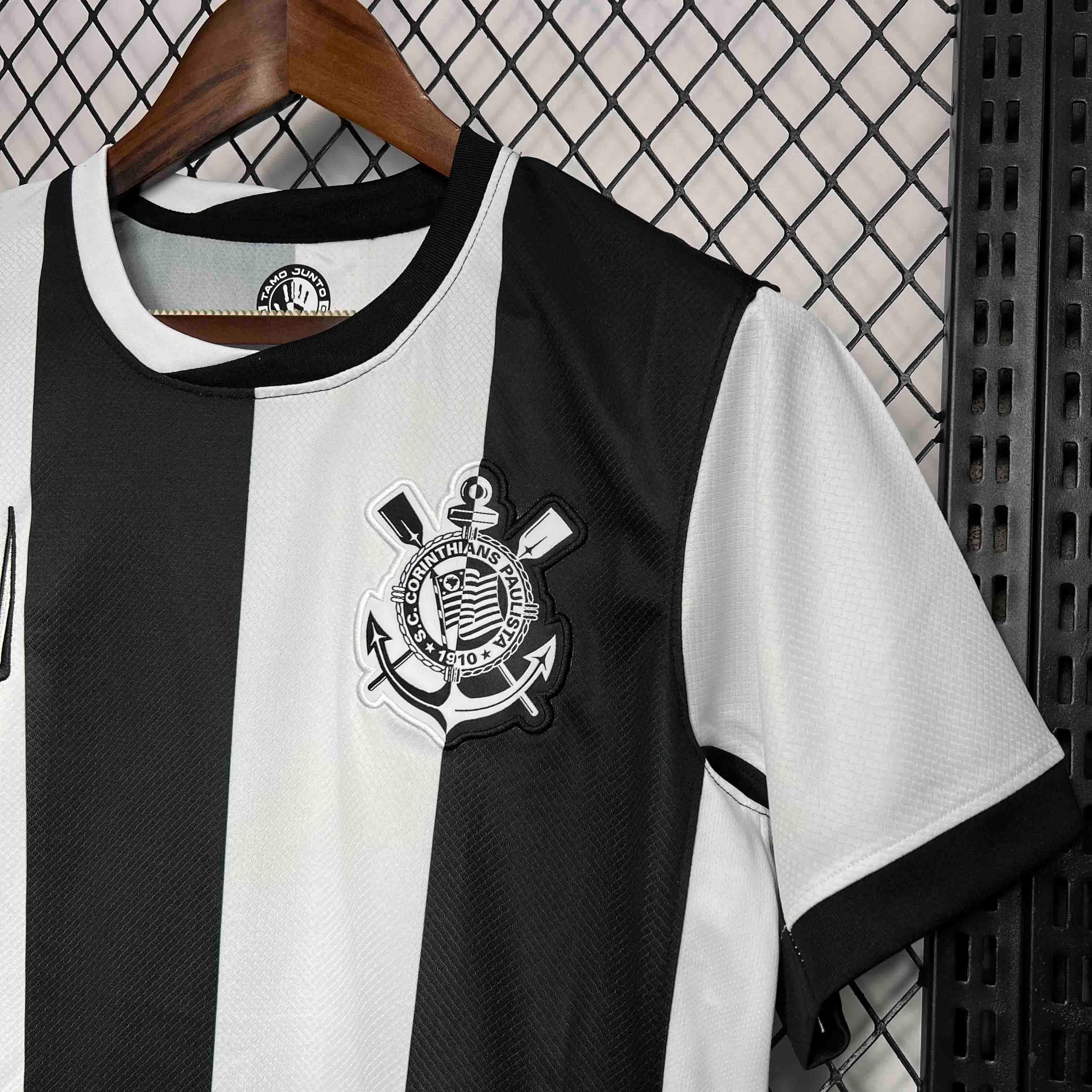 Camisa Pronta Entrega Corinthians Third 2025/26 - Nike Torcedor Masculina - Preta/Branca