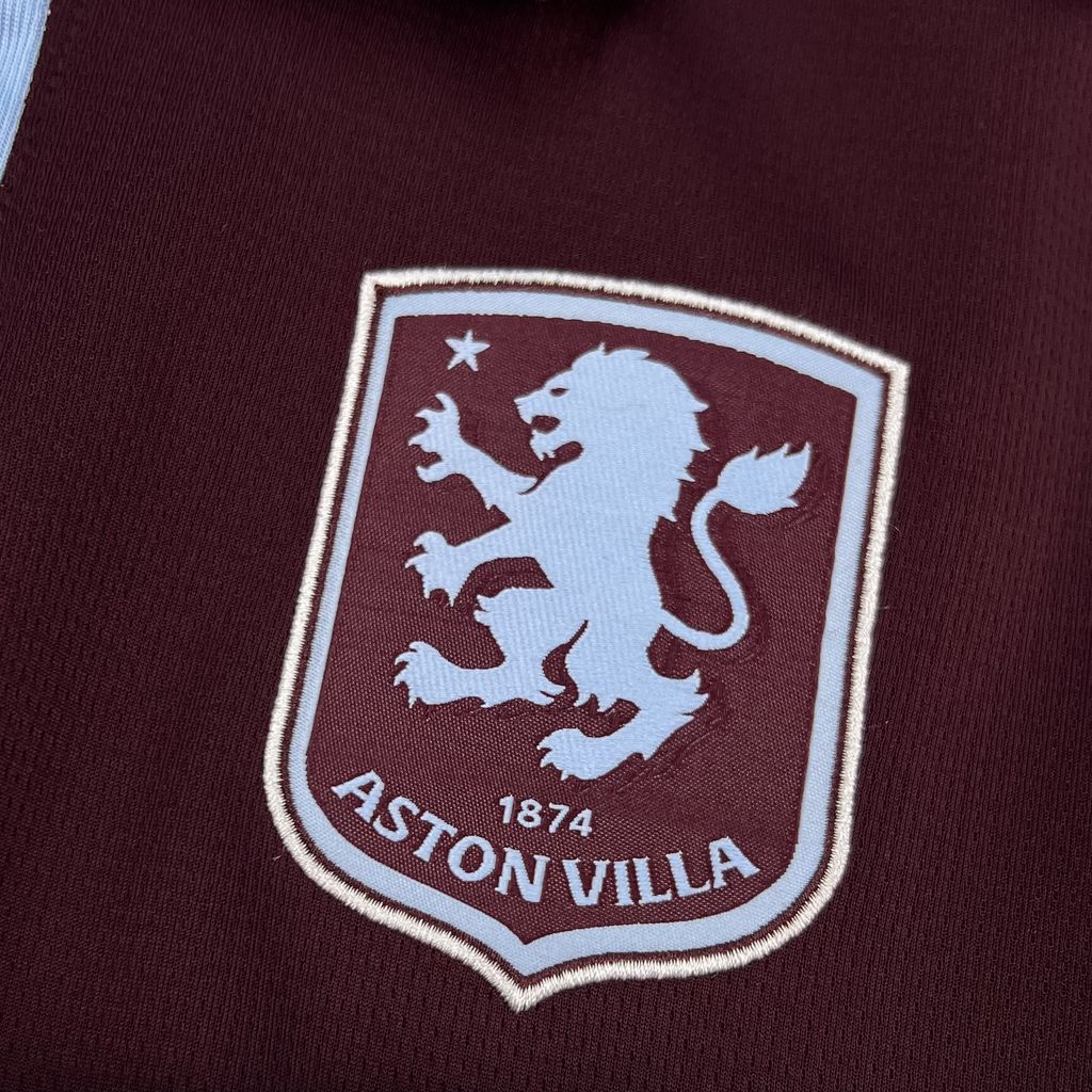Camisa Pronta Entrega Aston Villa Home 2026/27 - Adidas Torcedor Masculina - Bordo/Azul