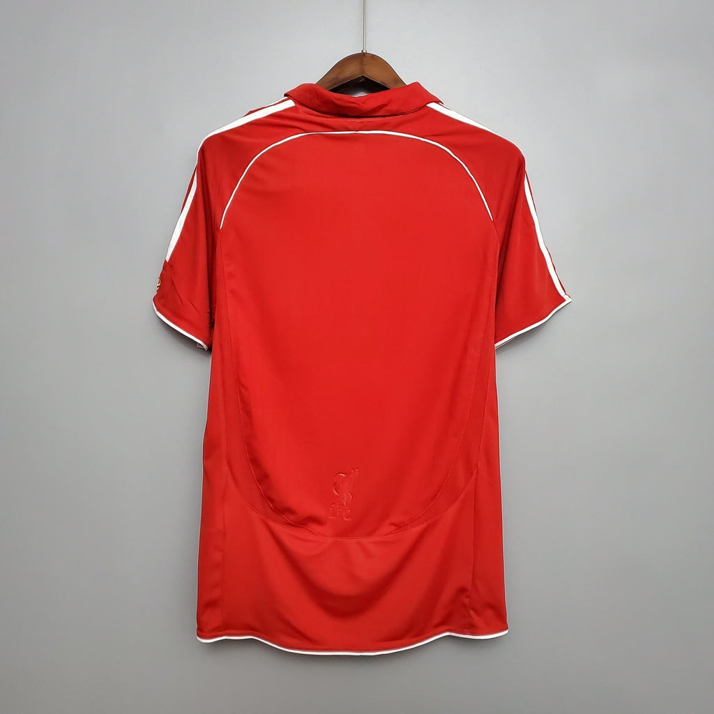 Camisa Pronta Entrega Liverpool Home 2006/07 - Adidas Retrô Masculina - Vermelha/Branca