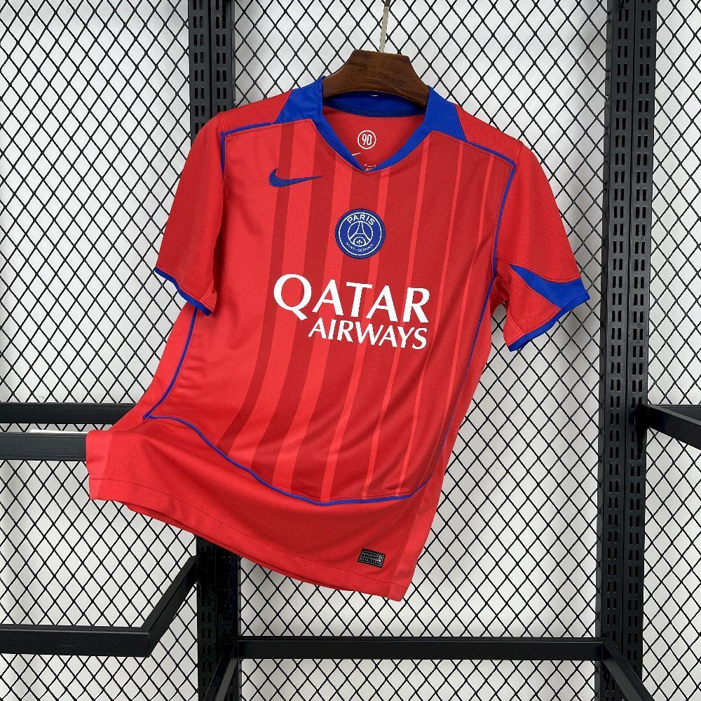 Camisa Pronta Entrega PSG Third 2025/26 - Nike Torcedor Masculina - Vermelha/Azul