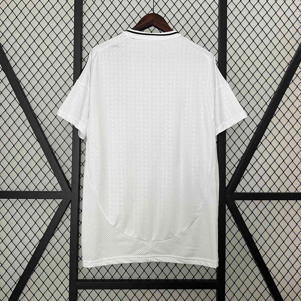 Camisa Pronta Entrega Real Madrid Home 2024/25 - Adidas Torcedor Masculina - Branca/Preta