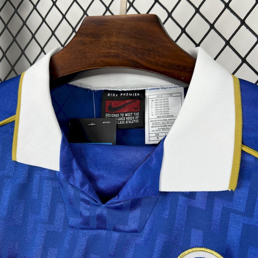 Camisa Pronta Entrega Seleção Itália Home 1995/96 - Nike Retrô Masculina - Azul/Branca