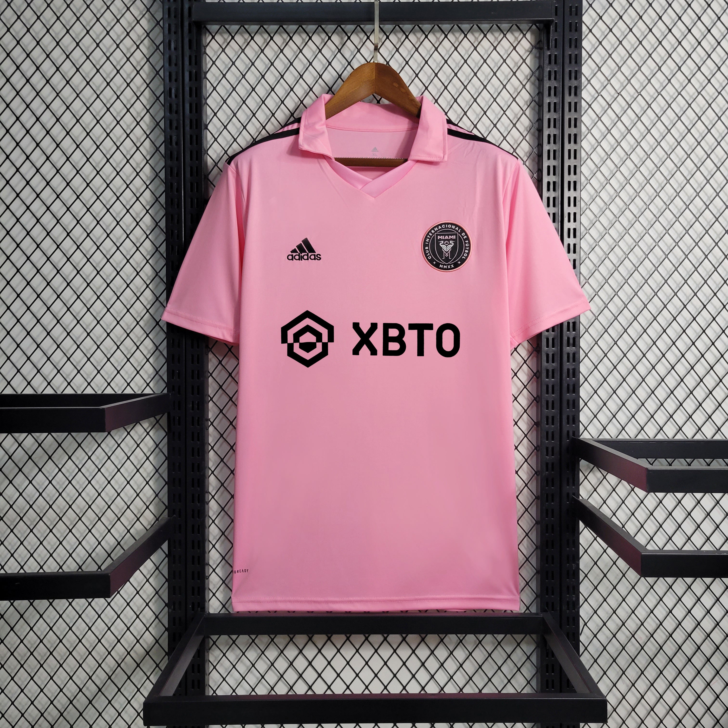 Camisa Pronta Entrega Inter Miami Home 2023/24 - Adidas Torcedor Masculina - Rosa/Preta
