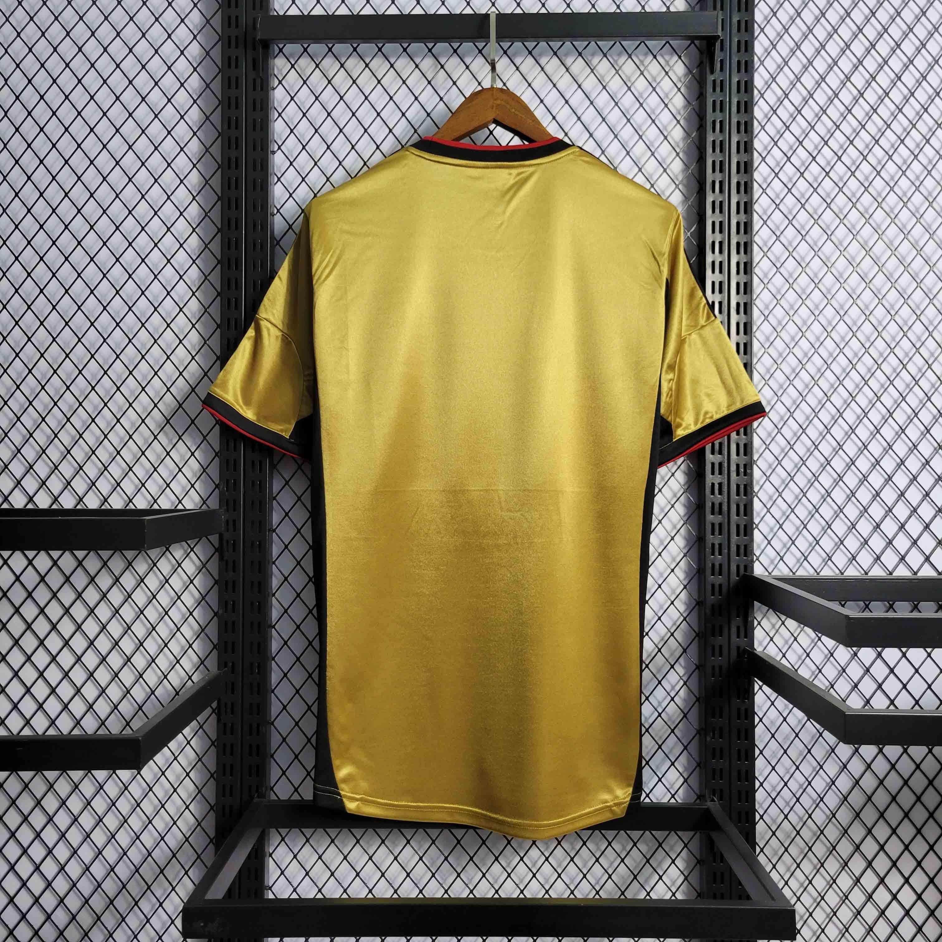 Camisa Pronta Entrega Milan Away 2013/14 - Adidas Retrô Masculina - Dourada/Preta