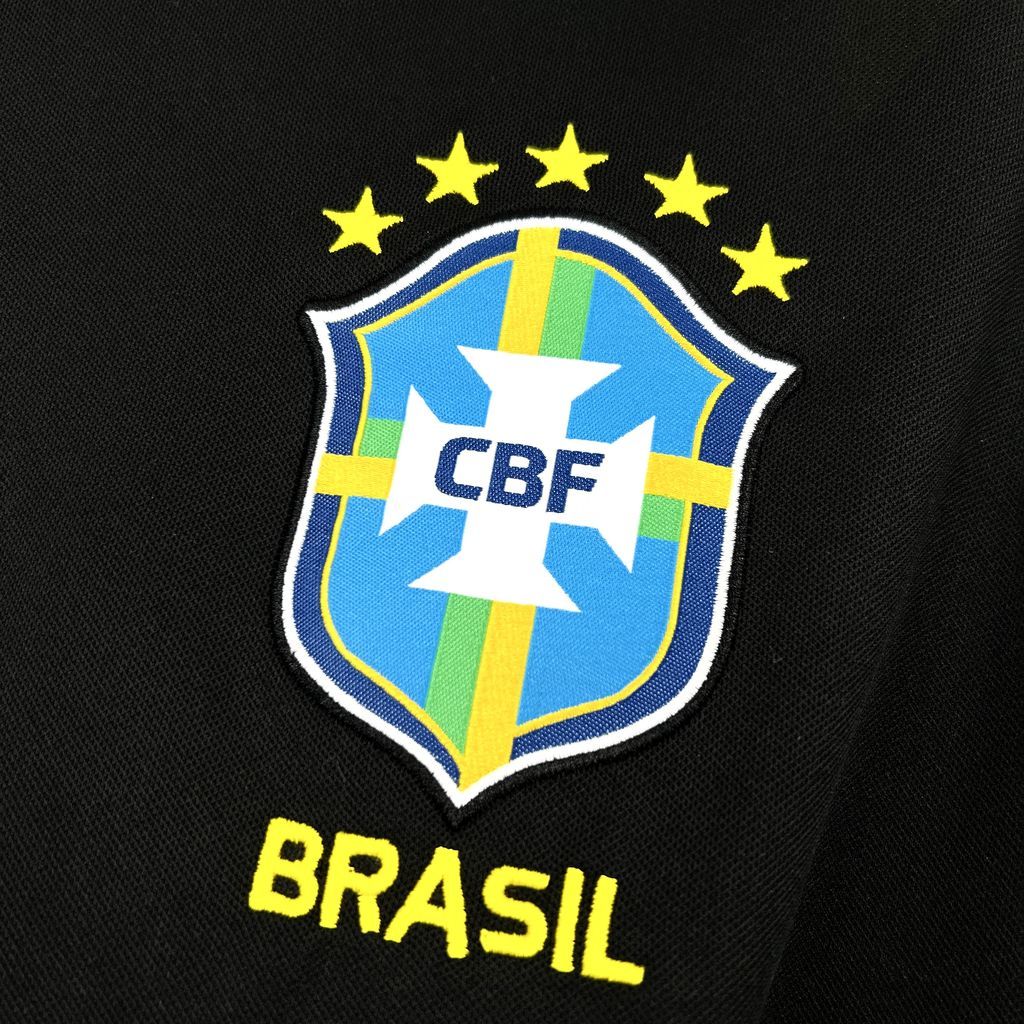 Camisa Pronta Entrega Seleção Brasil Pré Jogo 2026/27 - Jordan Torcedor Masculina - Preta/Amarela