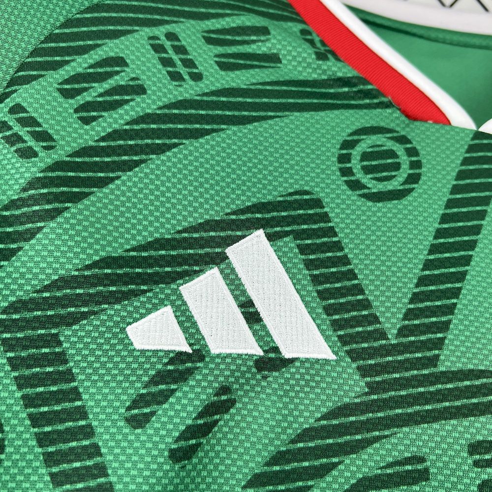 Camisa Pronta Entrega Seleção México Home 2026/27 - Adidas Torcedor Masculina - Verde/Branca