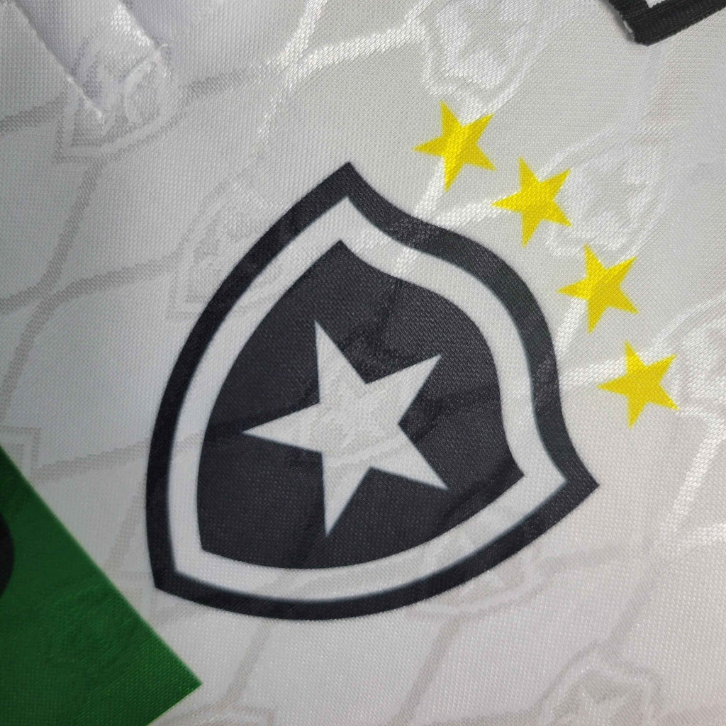 Camisa Pronta Entrega Botafogo Away 1995/96 - Finta Retrô Masculina - Branca/Preta
