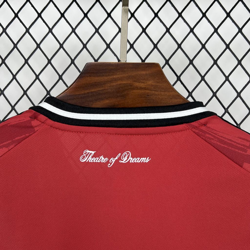 Camisa Pronta Entrega Manchester United Home 2025/26 - Adidas Torcedor Masculina - Vermelha/Preta