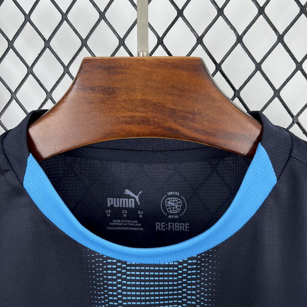 Camisa Pronta Entrega Olympique de Marseille Away 2025/26 - Puma Torcedor Masculina - Preta/Azul