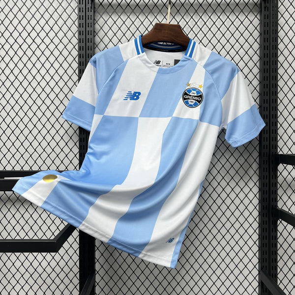 Camisa Pronta Entrega Grêmio Away 2026/27 - New Balance Torcedor Masculina - Branca/Azul