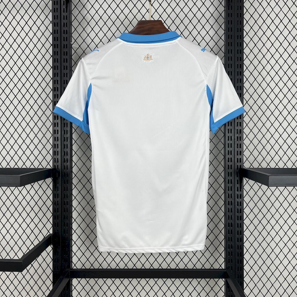 Camisa Pronta Entrega Olympique de Marseille Home 2025/26 - Puma Torcedor Masculina - Branca/Azul