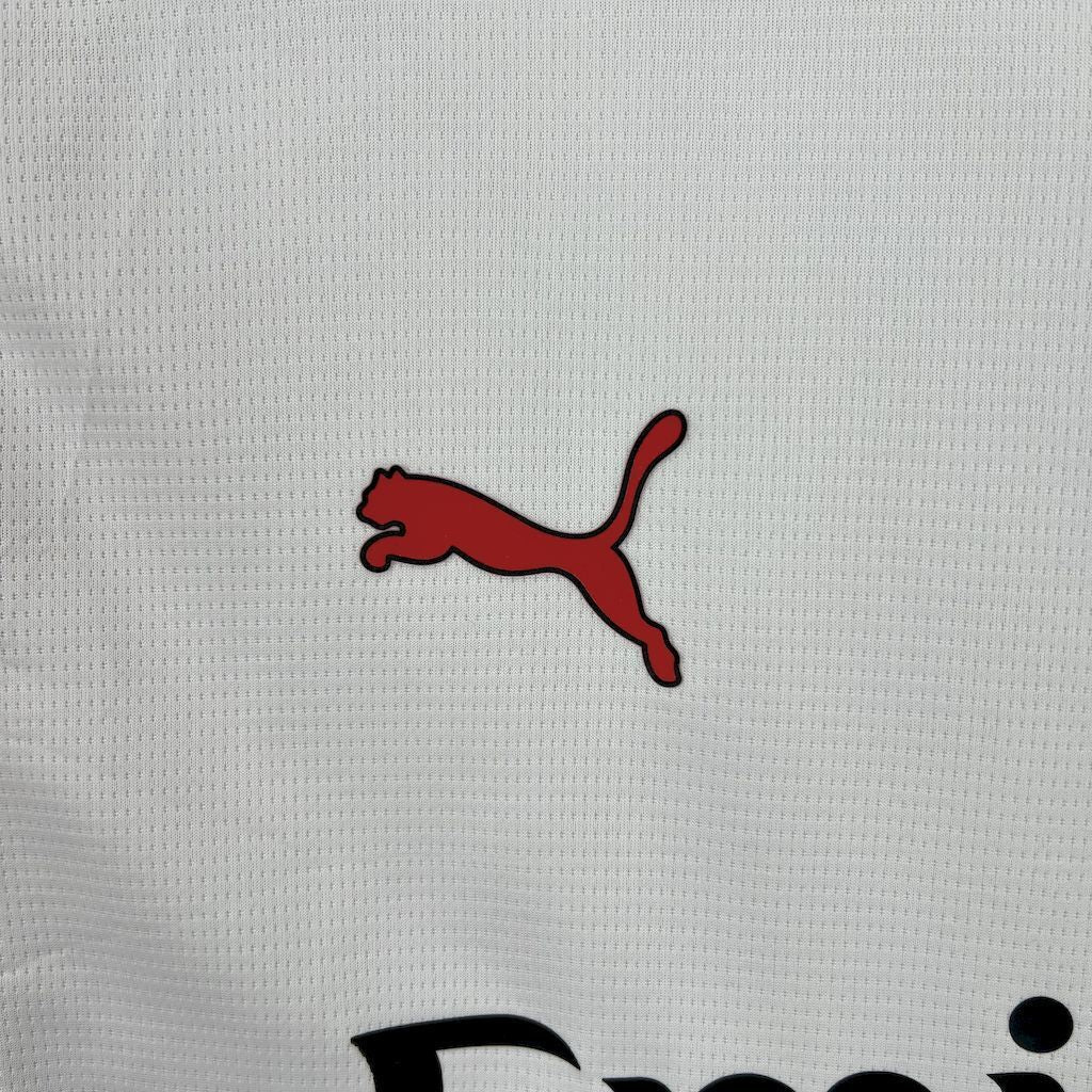 Camisa Pronta Entrega AC Milan Away 2025/26 - Puma Torcedor Masculina - Branca/Vermelha