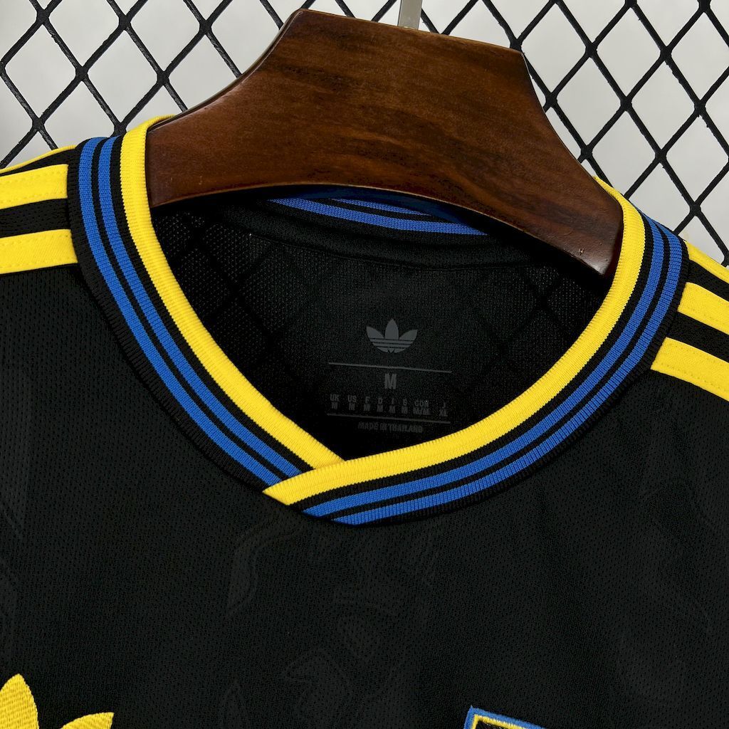 Camisa Pronta Entrega Manchester United 2025/26 - Adidas Torcedor Masculina - Preta/Amarela