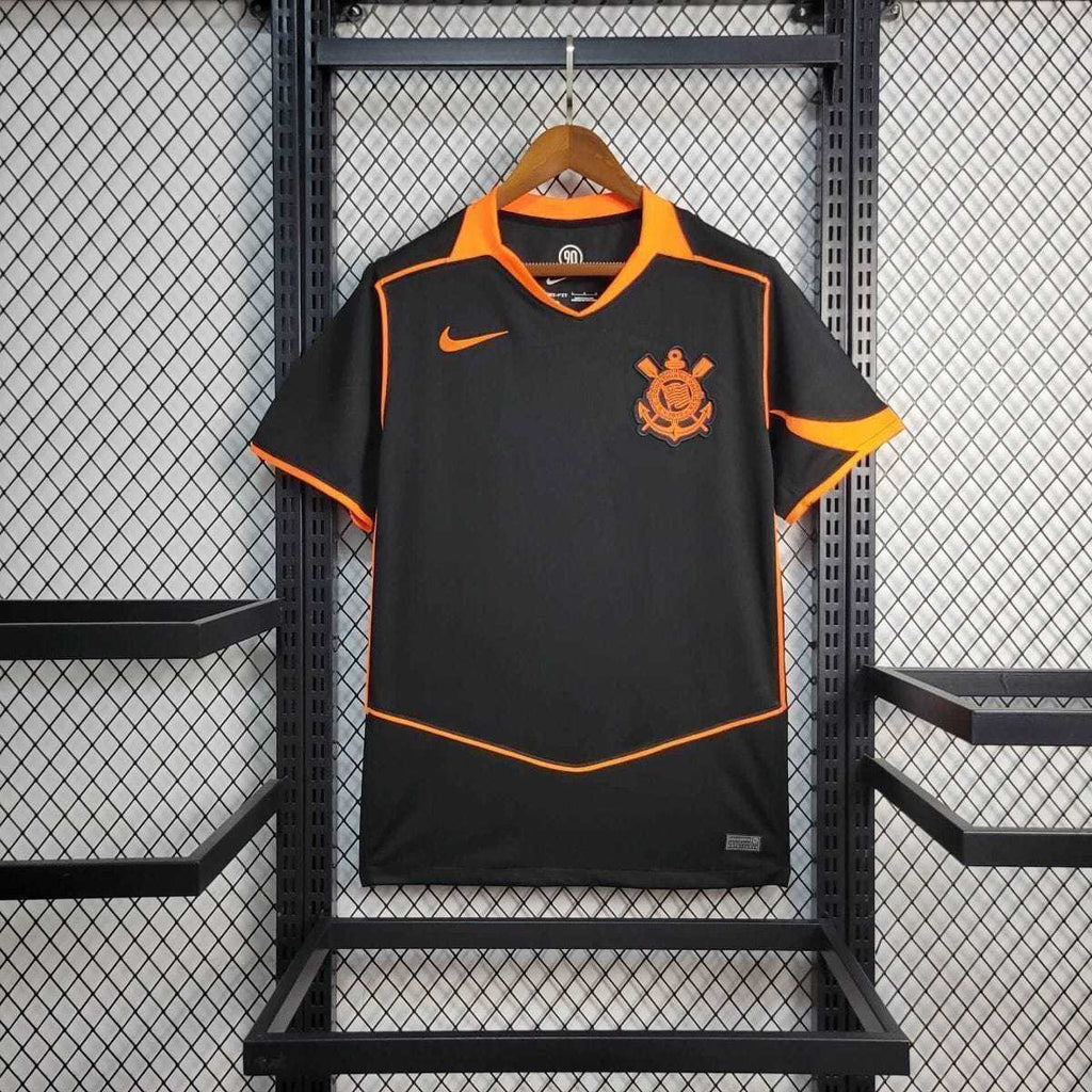 Camisa Pronta Entrega Corinthians Black 2025/26 - Nike Torcedor Masculina - Preta/Laranja