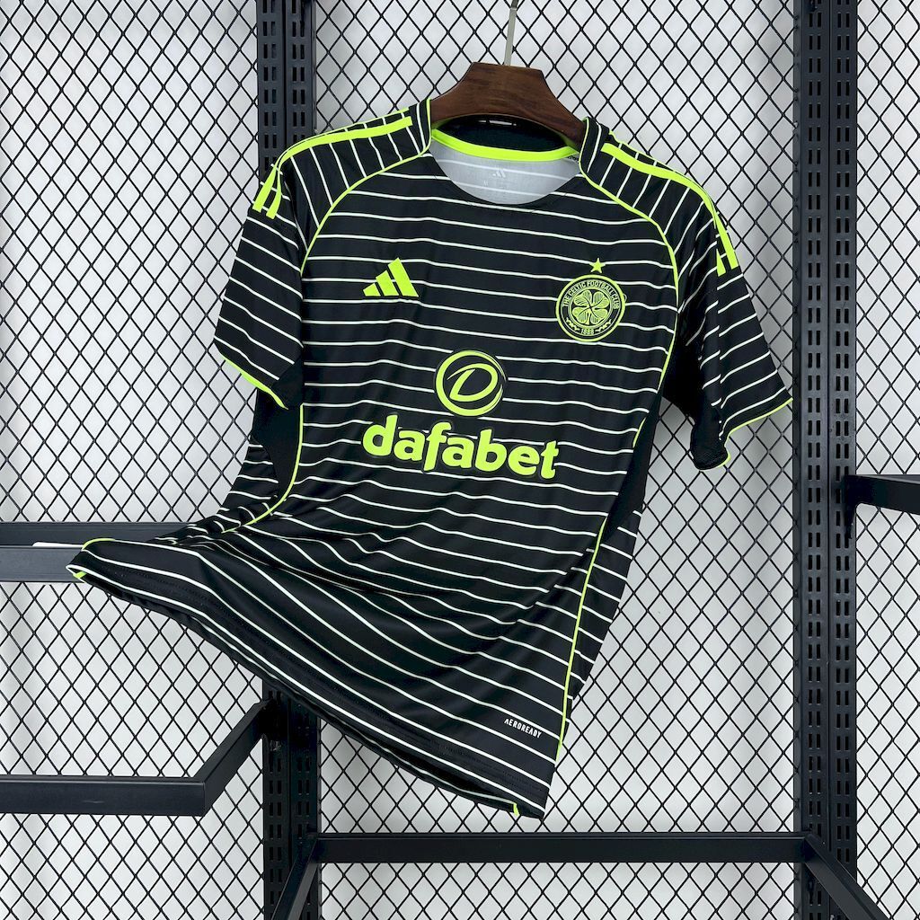 Camisa Pronta Entrega Celtic Away 2025/26 - Adidas Torcedor Masculina - Preta/Verde